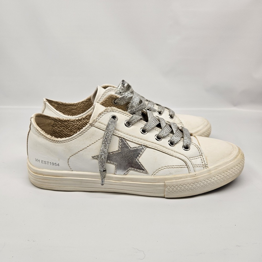 Vintage Havana Women's‎ Letty Casual Lace Up Sneakers White/Silver Size 8.5